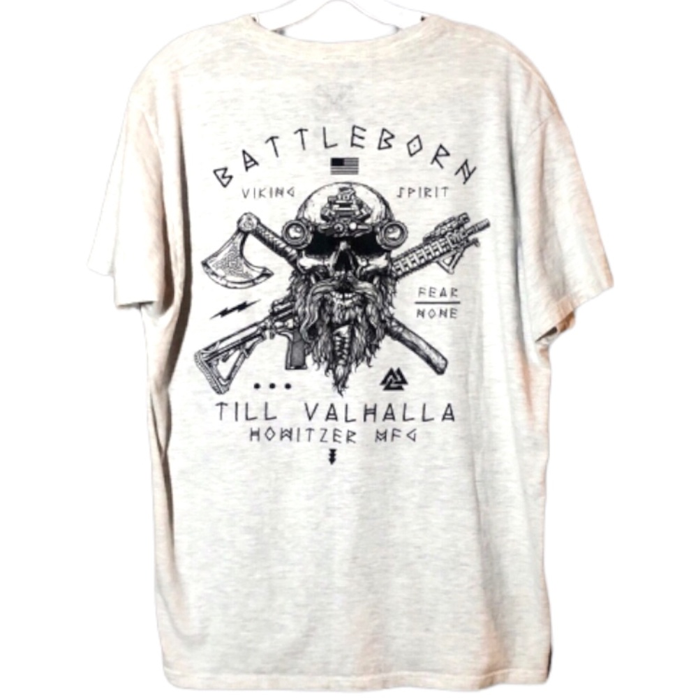Battleborn mens t-shirt King Spirt Large, Heather Gray